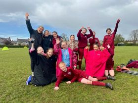 Girl footballers come third in their first league