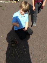Enjoying Forest School in P4