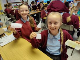 P7 enjoy the wonders of 3D shapes.